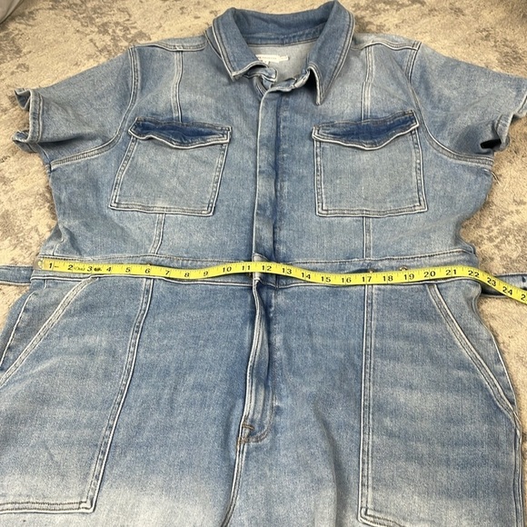 New Good American Fit For Success Jumpsuit in Blue274 Denim Jean Sz 7 - Picture 10 of 14